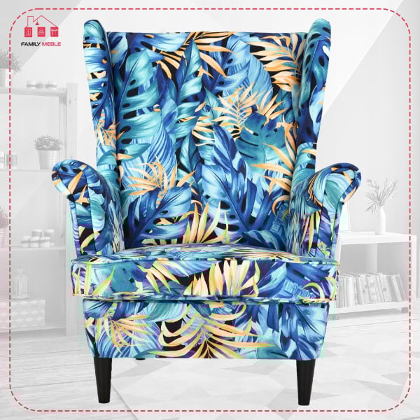 Fotel uszak skandynawski Ari Print Family Meble