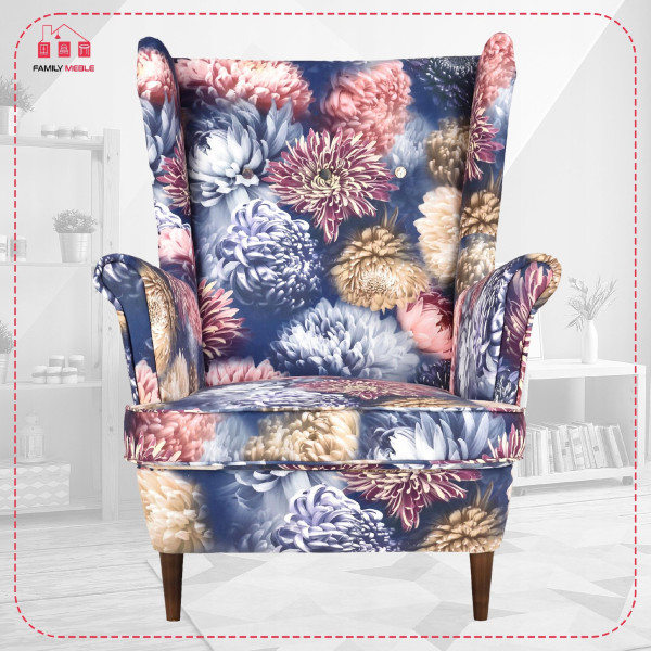 Fotel uszak skandynawski Ari Print Family Meble