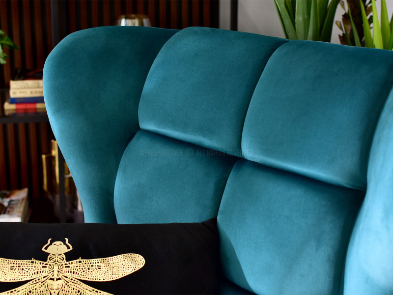 Fotel Kikori Szary Welur, Podstawa Czarny