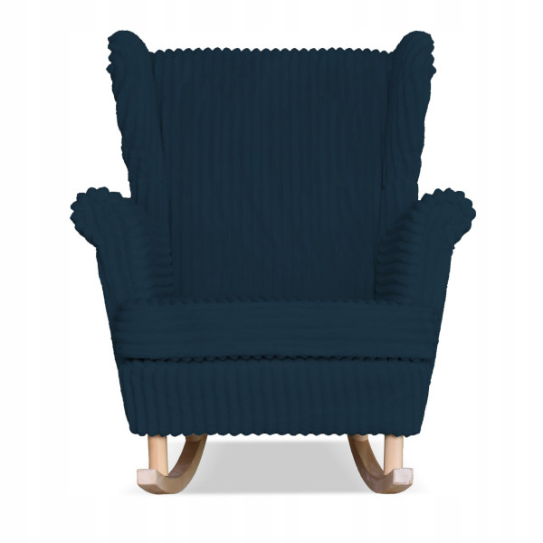 Fotel uszak Rene bujany skandynawski Family Meble sztruks czarny TOP