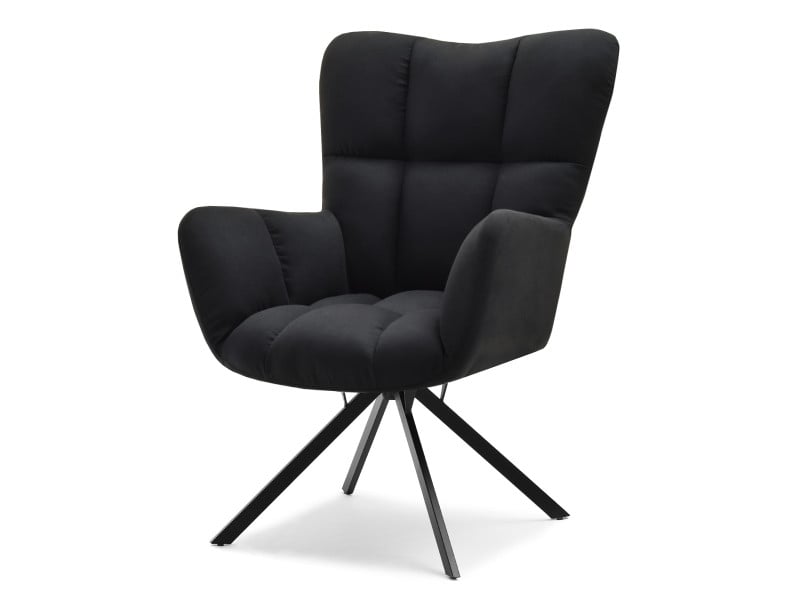 Zielony Obrotowy Fotel Kira Do Salonu W Stylu Nowoczesnym