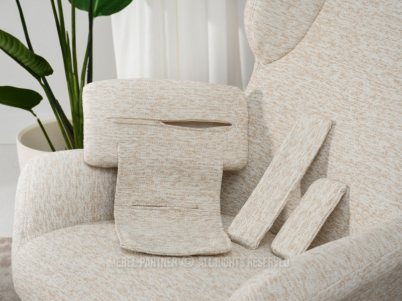 Szary Obrotowy Fotel Irving - Nowocześnie Do Salonu