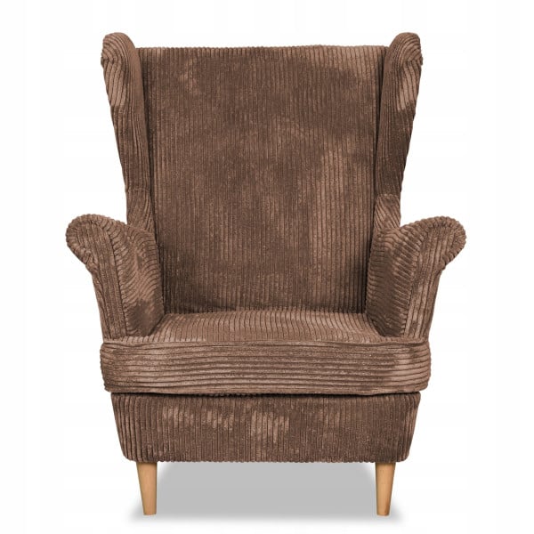 Fotel uszak Bonito beżowy sztruks Family Meble