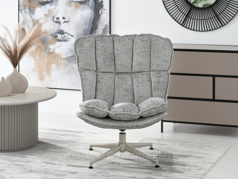 Beżowy Nowoczesny Fotel Jasper Z Przeszyciami - Salon I Sypialnia