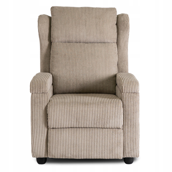 Fotel Rozkładany Wypoczynkowy Uszak Do Salonu Do Spania Szary SPENCER