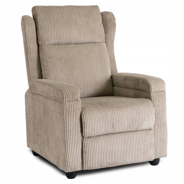 Fotel Rozkładany Wypoczynkowy Uszak Do Salonu Do Spania Szary SPENCER