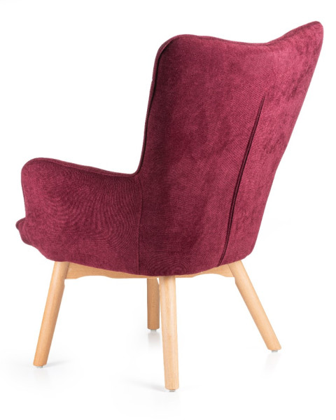 Uszak Fotel z podnóżkiem Grella Żółty 79x70x97 cm wypoczynkowy do salonu