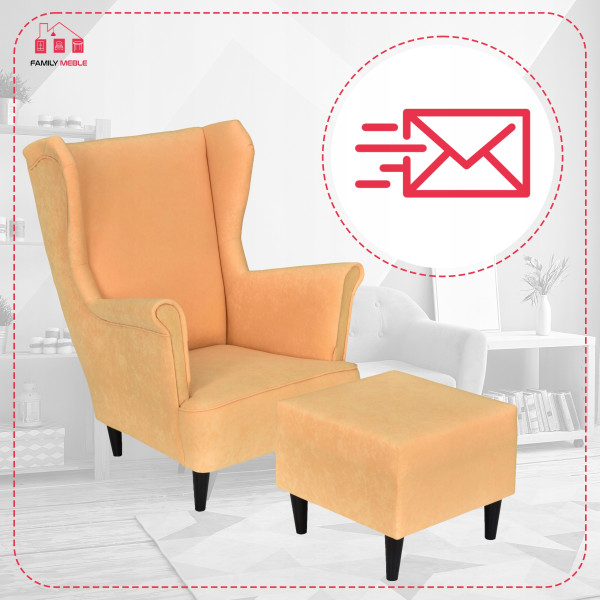 Fotel uszak z podnóżkiem MAX Family Meble