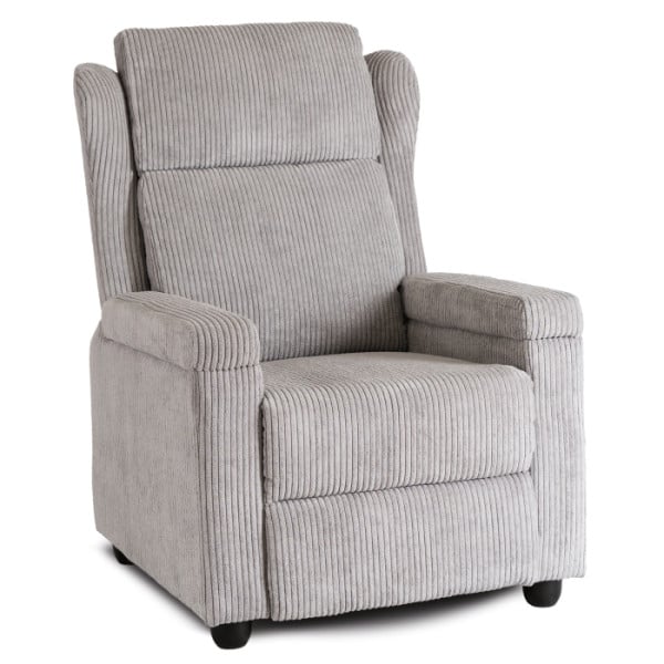 Fotel Rozkładany Wypoczynkowy Uszak Do Salonu Do Spania Szary SPENCER