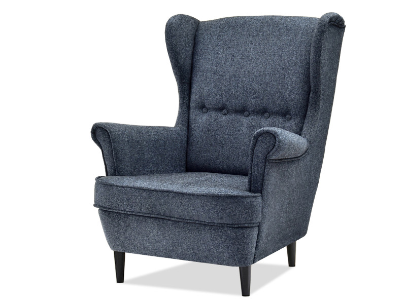 Fotel Malmo Żurawina Tkanina, Podstawa Orzech