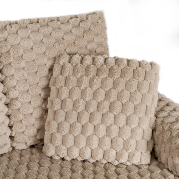 Fotel Wypoczynkowy Kanapa Sofa do Spania Salonu Welur Pluszowy KOBEL Szary