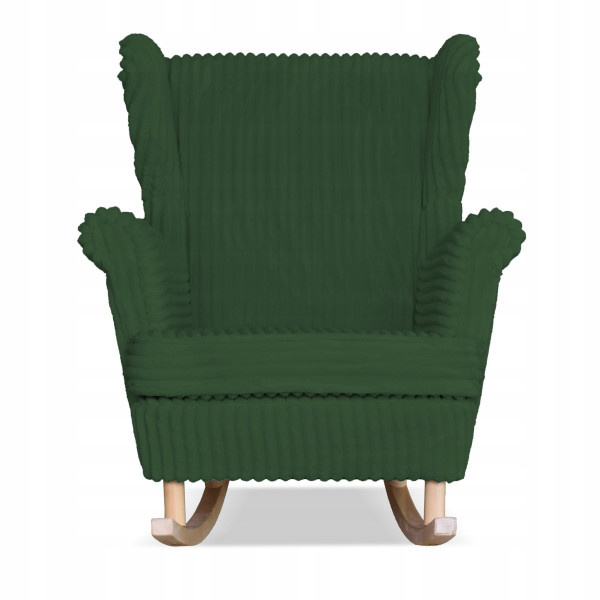 Fotel uszak Rene bujany skandynawski Family Meble sztruks czarny TOP