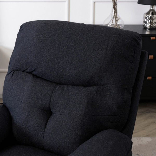 Fotel Rozkładany Masujący Jednoosobowy Wypoczynkowy Do Salonu INTER 2 Szary