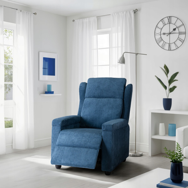 Fotel Rozkładany Wypoczynkowy Uszak Do Salonu Do Spania Szary SPENCER