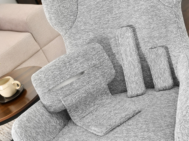 Szary Obrotowy Fotel Irving - Nowocześnie Do Salonu