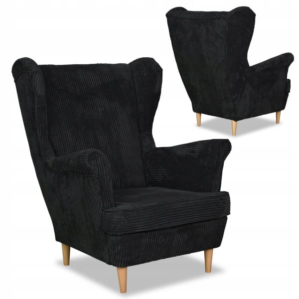 Fotel uszak Bonito beżowy sztruks Family Meble