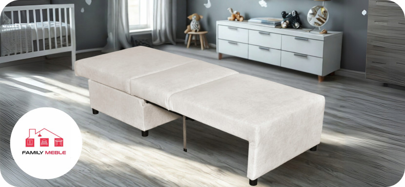 Fotel rozkładany z funkcja spania KIMO pojemnik na pościel Ramona c. szary