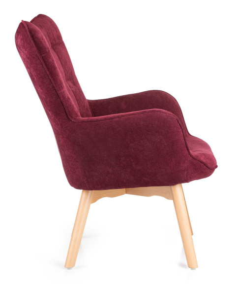 Uszak Fotel z podnóżkiem Grella Żółty 79x70x97 cm wypoczynkowy do salonu