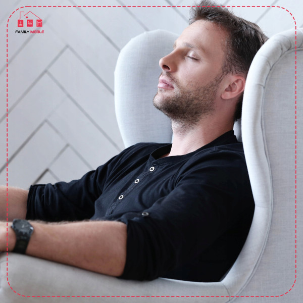 Fotel uszak skandynawski Ari Print Family Meble