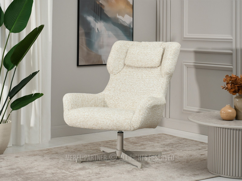 Szary Obrotowy Fotel Irving - Nowocześnie Do Salonu