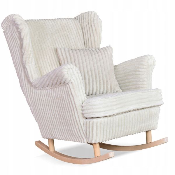 Fotel uszak Rene bujany skandynawski Family Meble sztruks czarny TOP