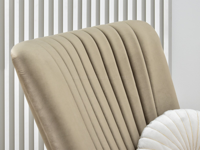 Fotel Lanza Szary Welur, Podstawa Czarny