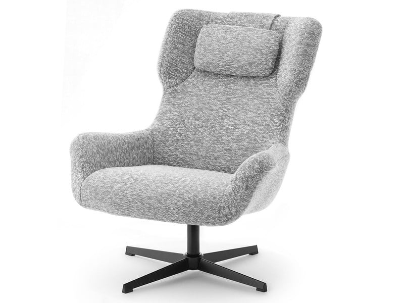 Szary Obrotowy Fotel Irving - Nowocześnie Do Salonu