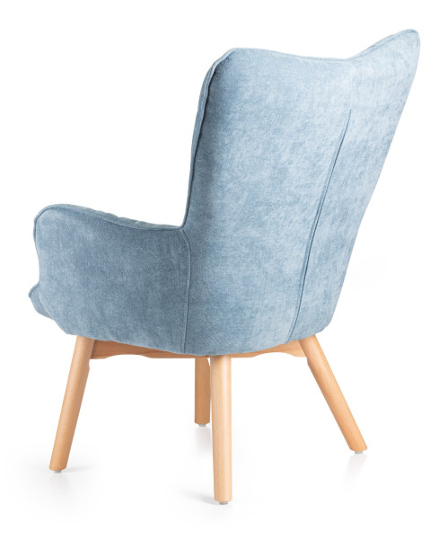 Uszak Fotel z podnóżkiem Grella Żółty 79x70x97 cm wypoczynkowy do salonu