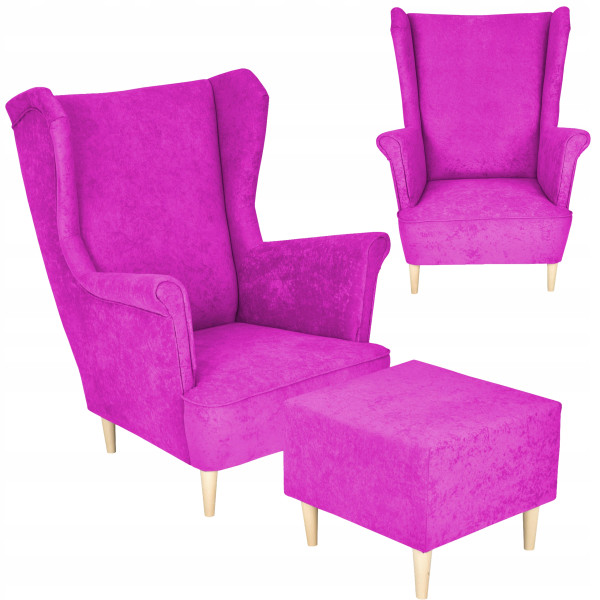 Fotel uszak z podnóżkiem MAX Family Meble