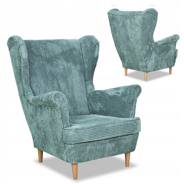 Fotel uszak Bonito beżowy sztruks Family Meble