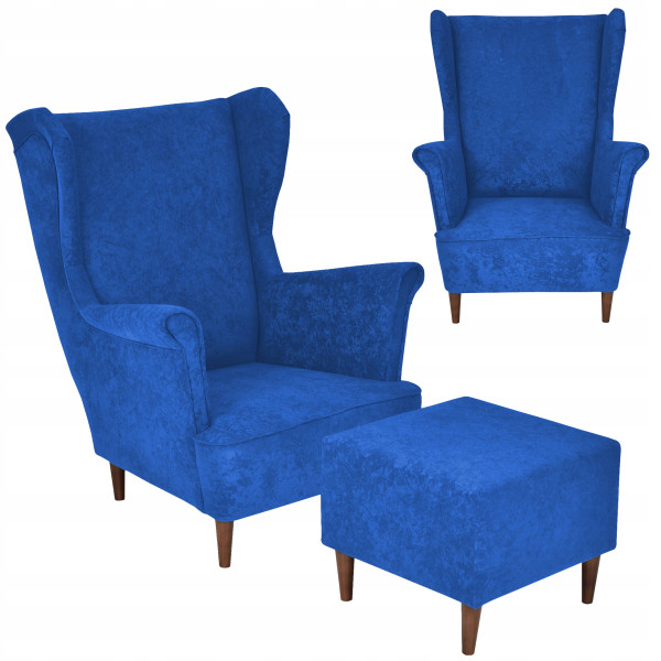 Fotel uszak z podnóżkiem MAX Family Meble