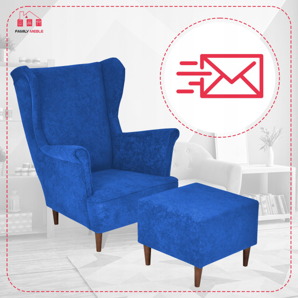 Fotel uszak z podnóżkiem MAX Family Meble