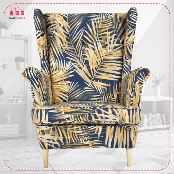 Fotel uszak skandynawski Ari Print Family Meble