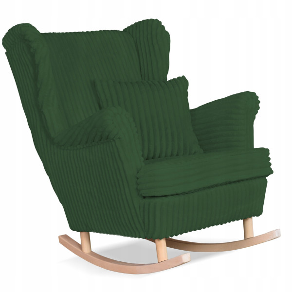 Fotel uszak Rene bujany skandynawski Family Meble sztruks czarny TOP