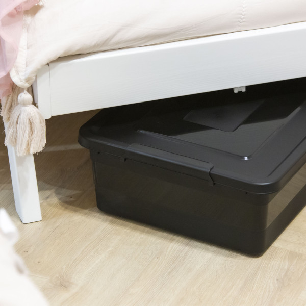 Pojemnik Plastikowy 28 L Pudełko Plastikowe Z Pokrywką Kółka