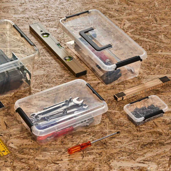 Pojemnik Pudło Plastikowe Z Pokrywą Kwadratowy 2 L