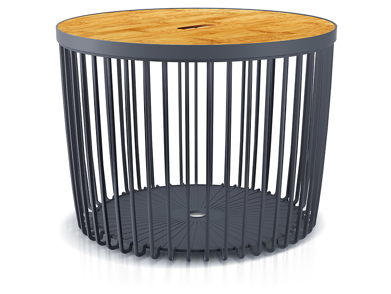 Kosz maxi z pokrywą 59 cm czarny