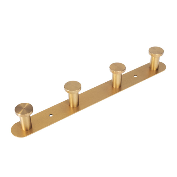 Wieszak na ubrania ścienny metalowy złoty do przedpokoju łazienki kuchni