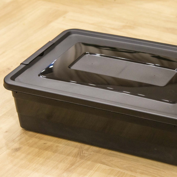 Pojemnik Plastikowy 28 L Pudełko Plastikowe Z Pokrywką Kółka