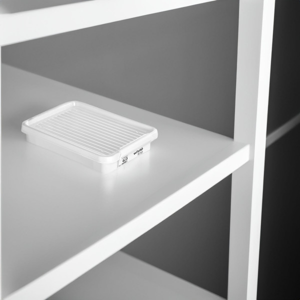 Pojemnik Pudło Plastikowe Z Pokrywą Zamykane 6 l Biały