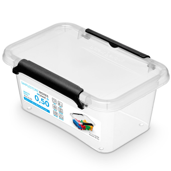 Pojemnik Pudło Plastikowe Z Pokrywą Kwadratowy 2 L