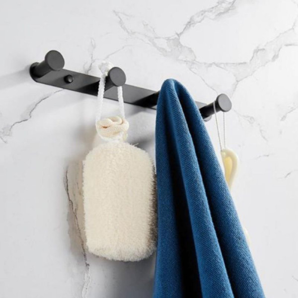 Wieszak na ubrania ścienny metalowy złoty do przedpokoju łazienki kuchni