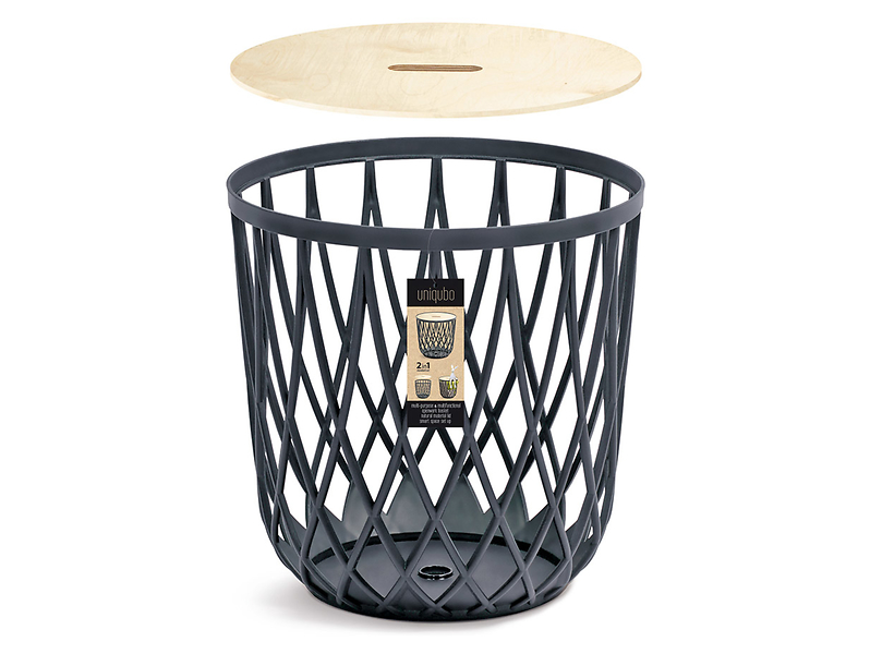 Kosz duży z pokrywą Uniqubo 44,7 cm czarny