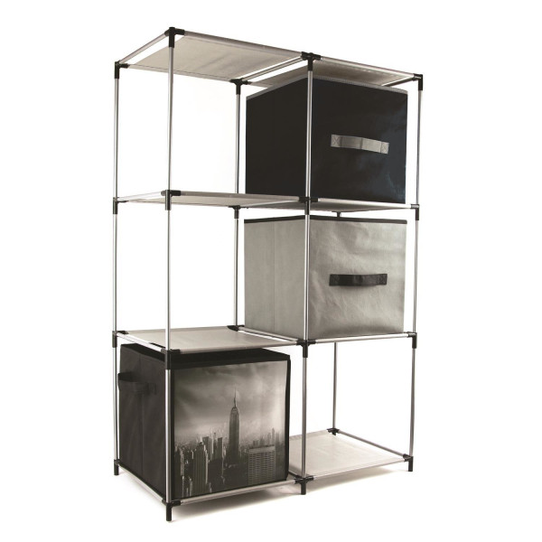 Pudełko do regału Stori szare/ czarne