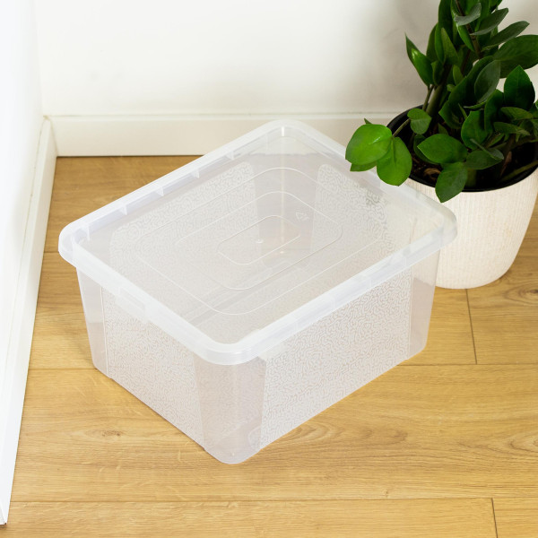 Pojemnik Pudło Plastikowe Z Pokrywą Zamykane 20 L