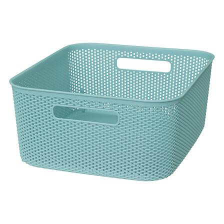 KOSZYK Grochy 11L szary ciemny AŻUROWY z uchwytami