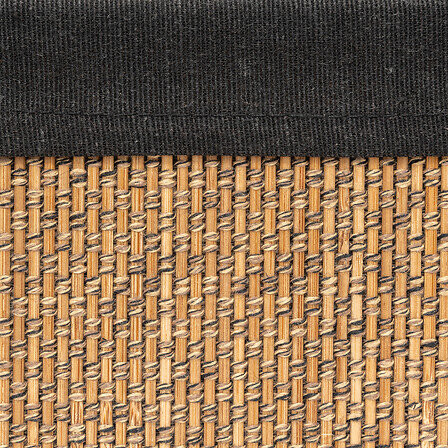 Zestaw 3 KOSZE do przechowywania Z BAMBUSA I TKANINY czarnej