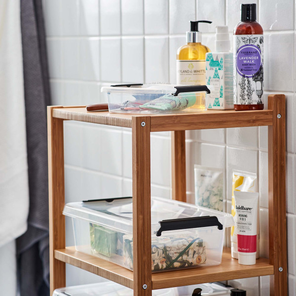 Pojemnik Pudło Plastikowe Z Pokrywą Kwadratowy 2 L