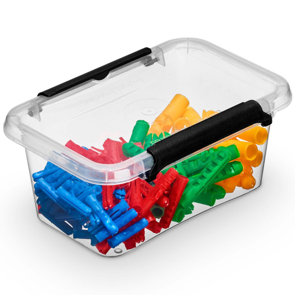 Pojemnik Pudło Plastikowe Z Pokrywą Kwadratowy 2 L