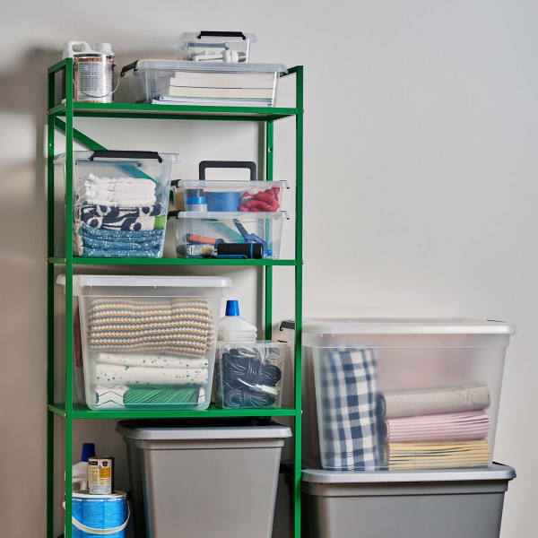 Pojemnik Pudło Plastikowe Z Pokrywą Kwadratowy 2 L